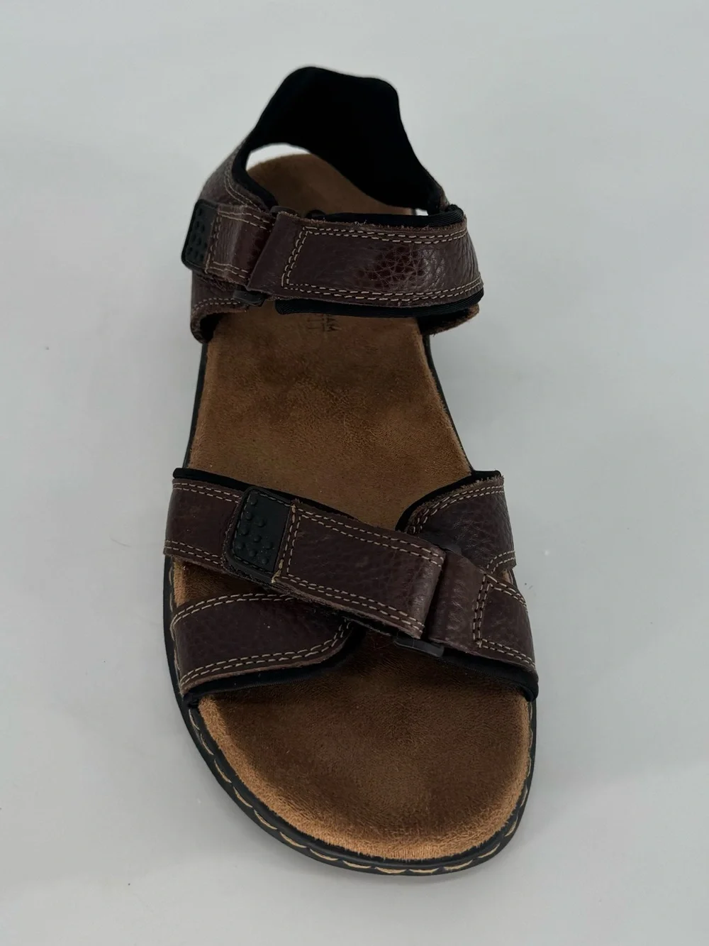 Dr. Scholl's Men's Brown Leather Double-Strap Comfort Sandals Size 11